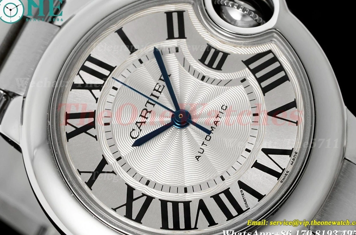 De Dial SS Ballon SS Cartier A076 V6F 33mm White Bleu 0106